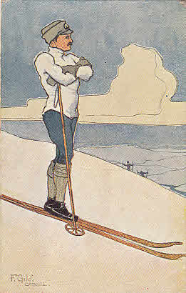 Künstler Karte Wintersport