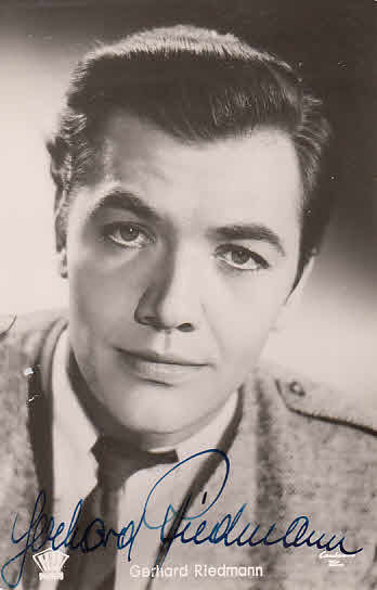 Gerhard Riedmann mit Unterschrift