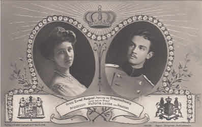 Prinz Ernst August Herzog zu Braunschweig und seine Braut Prinzessin Victoria Luise