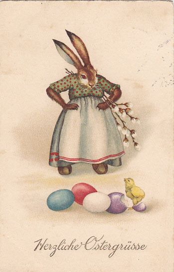 Vermenschlichte Osterhäsin