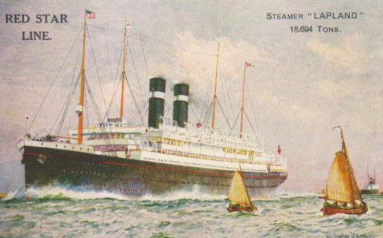 Dampfer "Red Star Line" Steamer " Lapland"