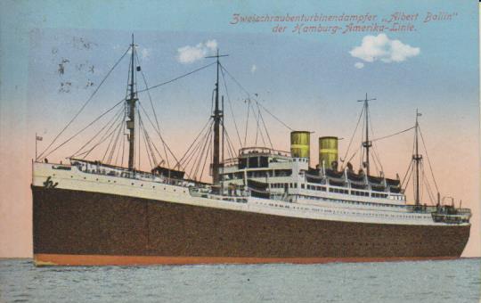 Dampfer "Hamburg - America Linie - Albert Ballin"