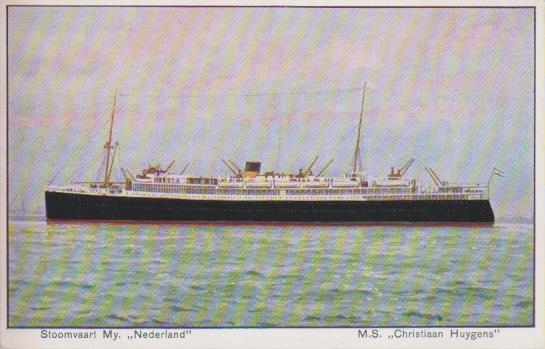 Dampfer " Stoomvaart My. Nederland - M.S. Christian Huygens"