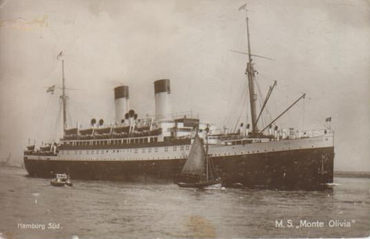 Dampfer " M.S. Monte Olivia "