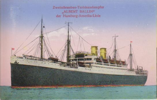 Dampfer "Hamburg - America Linie - Albert Ballin"