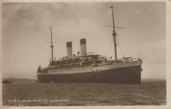 Dampfer " M.S. Monte Olivia "