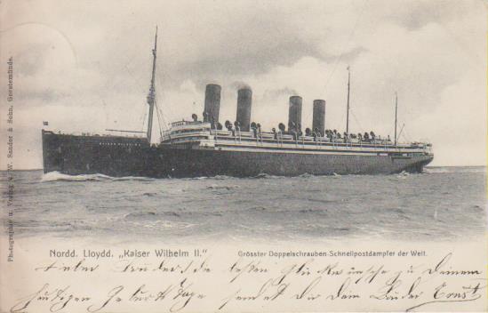 Dampfer "Norddeutscher Llyod - Kaiser Wilhelm 2 "
