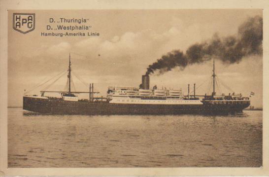 Dampfer " Thuringia - Westphalia "