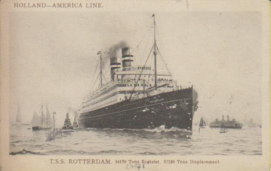 Dampfer " T.S.S. Rotterdam "