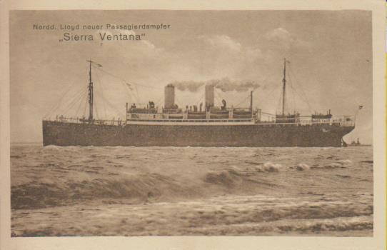 Dampfer "Norddeutscher Llyod - Sierra Ventana "
