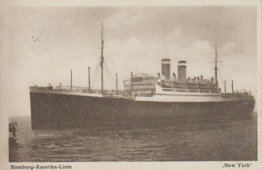 Dampfer "Hamburg - America Linie - New York "
