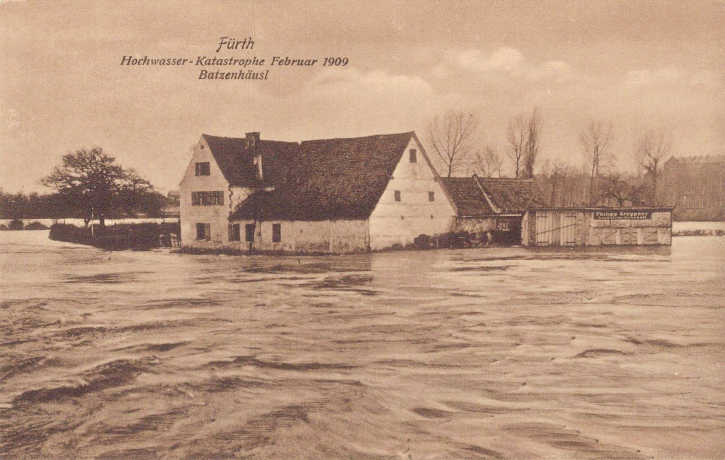 Fürth PLZ 8510 Hochwasser Ak