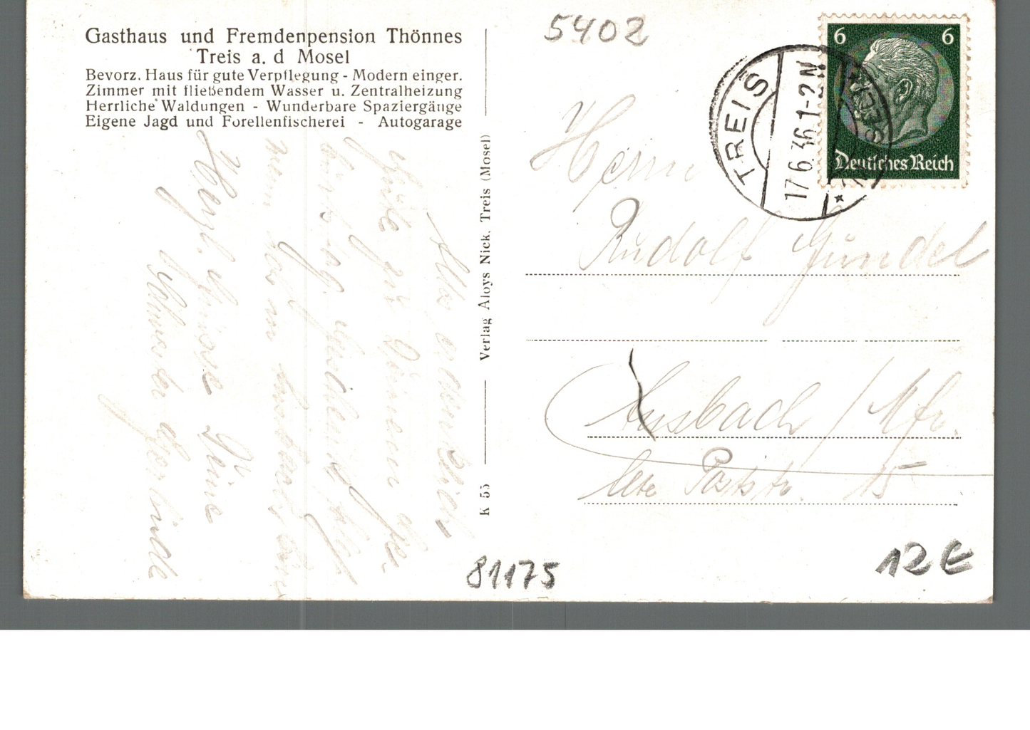 Treis a.d. Mosel PLZ 5402