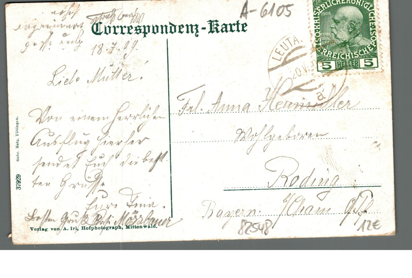 Unter-Leutasch i. Tirol PLZ A-6105