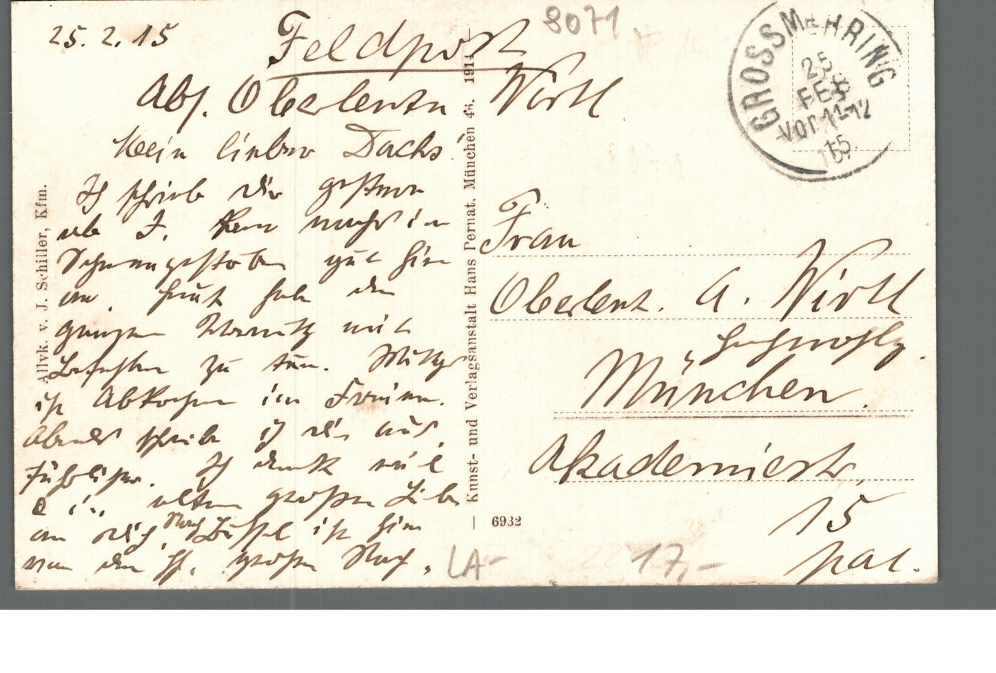 Großmehring PLZ 8071