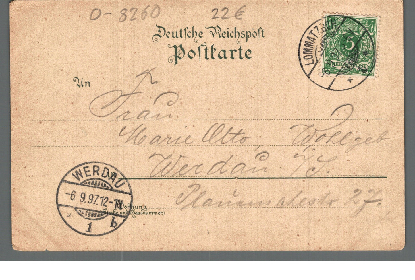 Lommatzsch PLZ O-8260