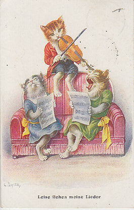 Katzen, Gesang, vermenschlichte Katzen