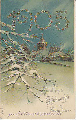 Jahreszahlen Neujahrswunsch 1905