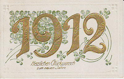 Jahreszahlen Neujahrswunsch 1912