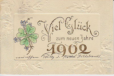 Jahreszahlen Neujahrswunsch 1902