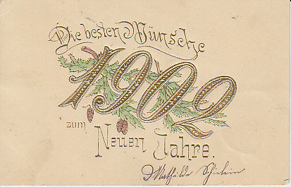 Jahreszahlen Neujahrswunsch 1902