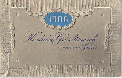 Jahreszahlen Neujahrswunsch 1906