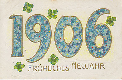 Jahreszahlen Neujahrswunsch 1906