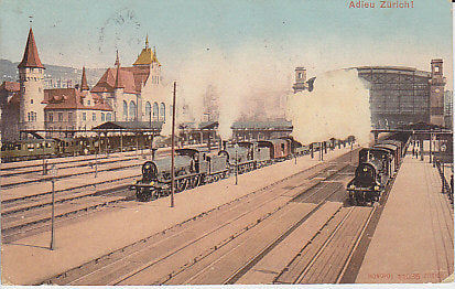 Bahnhof, Lokomotive, Zürich