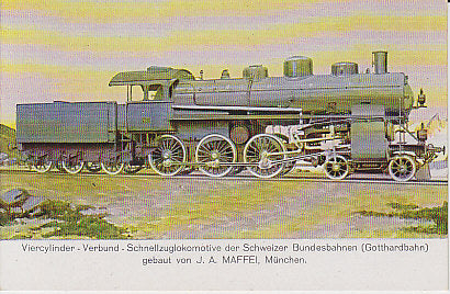 Schnellzug Lokomotive, Maffei, Gotthardbahn