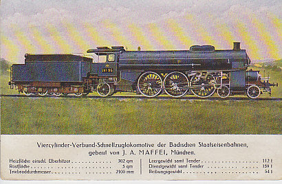 Schnellzug Lokomotive, Maffei, Badische Staatseisenbahnen