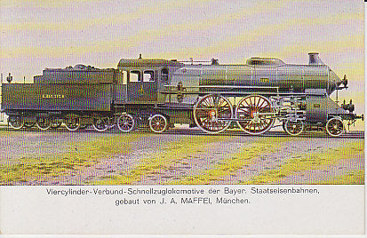 Schnellzug Lokomotive, Maffei, Bayrische Staatseisenbahnen