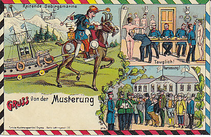 Gruss von der Musterung, "Reitende Gebirgsmarine", Ausmessung