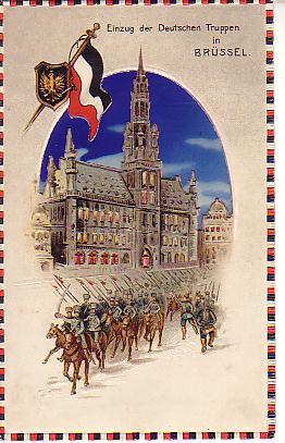 Einzug der Deutschen Truppen in Brüssel Belgien