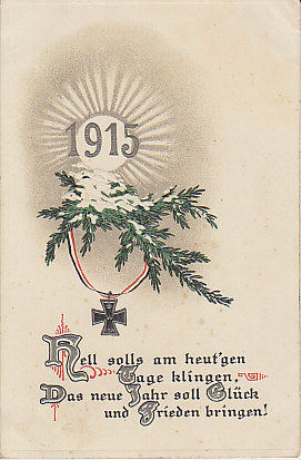 Jahreszahlen Neujahrswunsch 1915