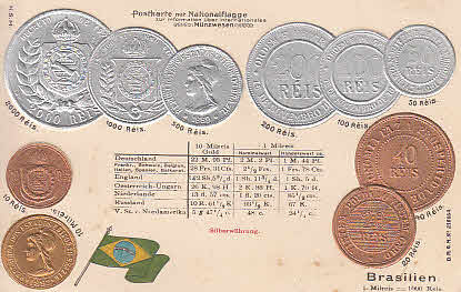 Ak Münzen Brasilien