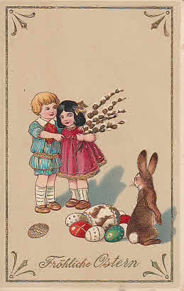 Ostern Kinder Ostereier Hase