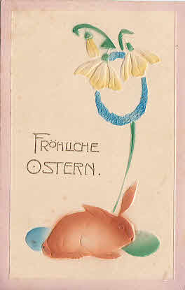 Fröhliche Ostern Prägedruck Karte