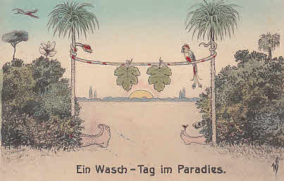 Ein Wasch Tag im Paradies