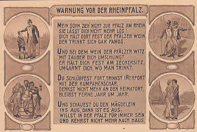 Lieder Ak Warnung vor der Rheinpfalz