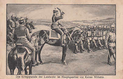 Die Kriegsparade vor Kaiser Wilhelm