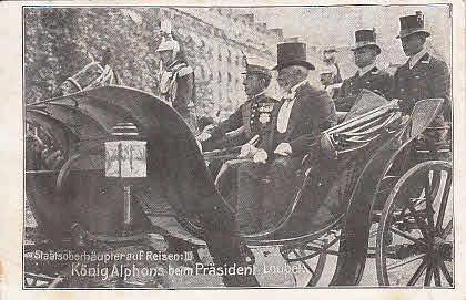 König Alphons beim Präsident Loubet