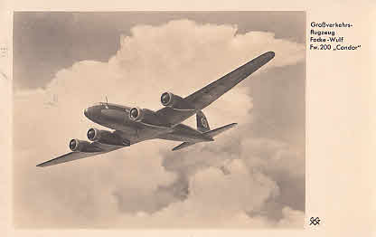 Großvehrkersflugzeug Focke Wulf 200 Condor