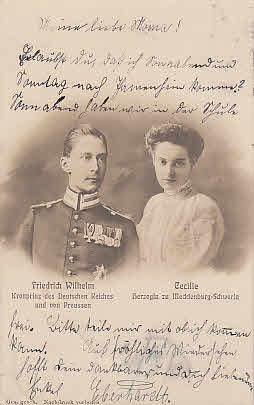 Kronprinz Friedrich Wilhelm und Cecilie Herzogin Mecklenburg Schwerin