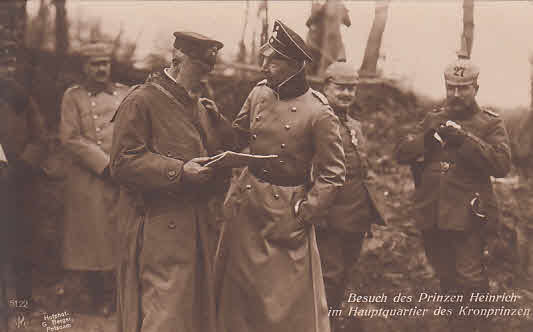 Besuch des Prinzen Heinrich im Hauptquartier des Kronprinzen