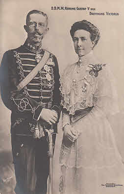 König Gustav V. und Königin Viktoria von Schweden