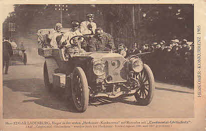 Autorennfahrer Edgar Ladenburg Herkommer Konkurrrenz 1905