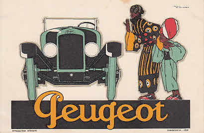 Werbungs Karte Peugeot