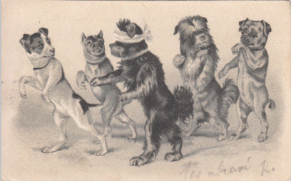 Hunde in vermenschlichter Darstellung