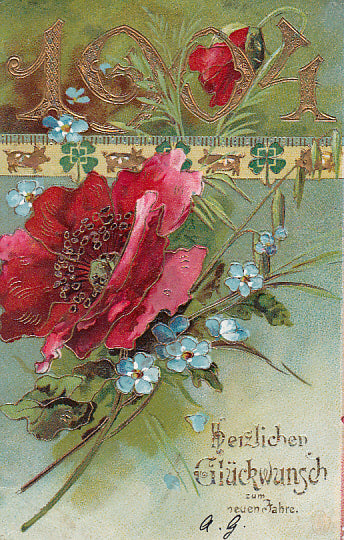 Jahreszahlen Neujahrswunsch 1904