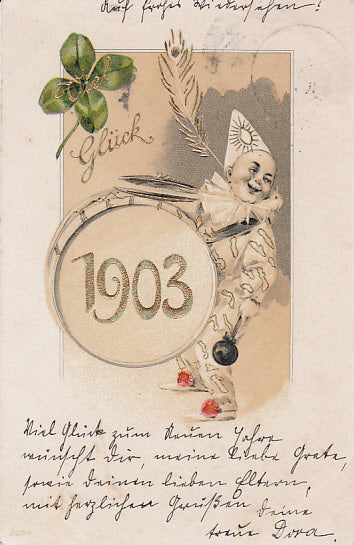 Jahreszahlen Neujahrswunsch 1903